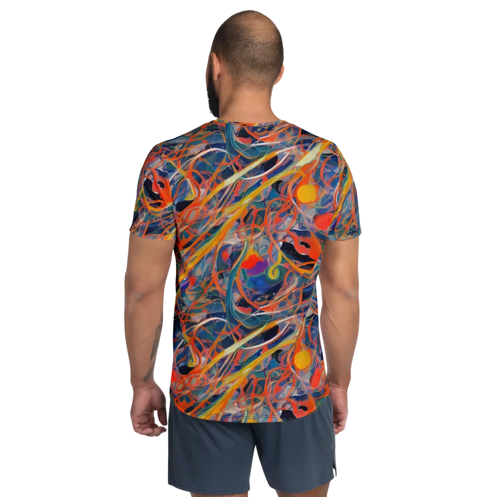 Vivid Tangle on Men's Athletic T-Shirt — Back