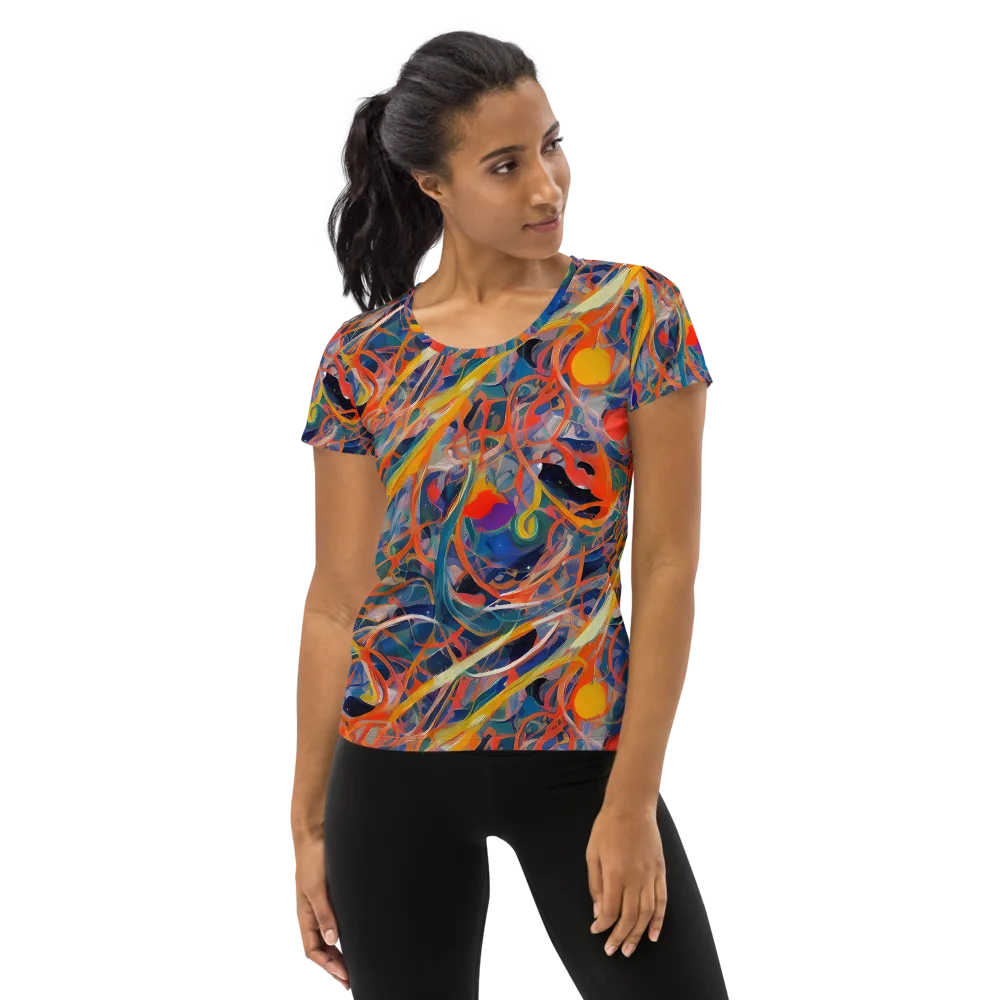 Vivid Tangle on Women's Athletic T-Shirt — Front