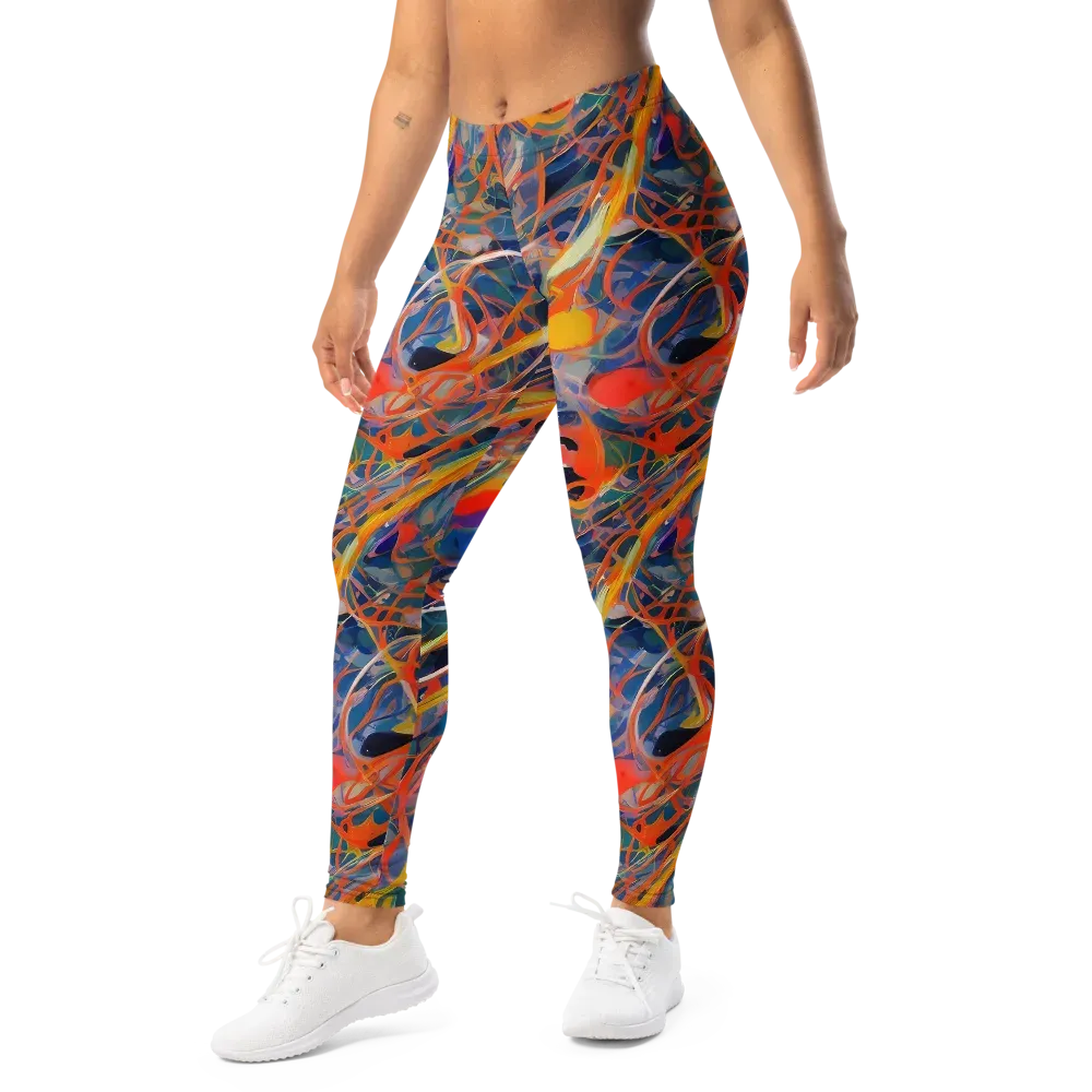 Vivid Tangle on Leggings — Left Front