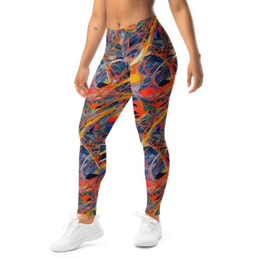 Vivid Tangle on a Leggings