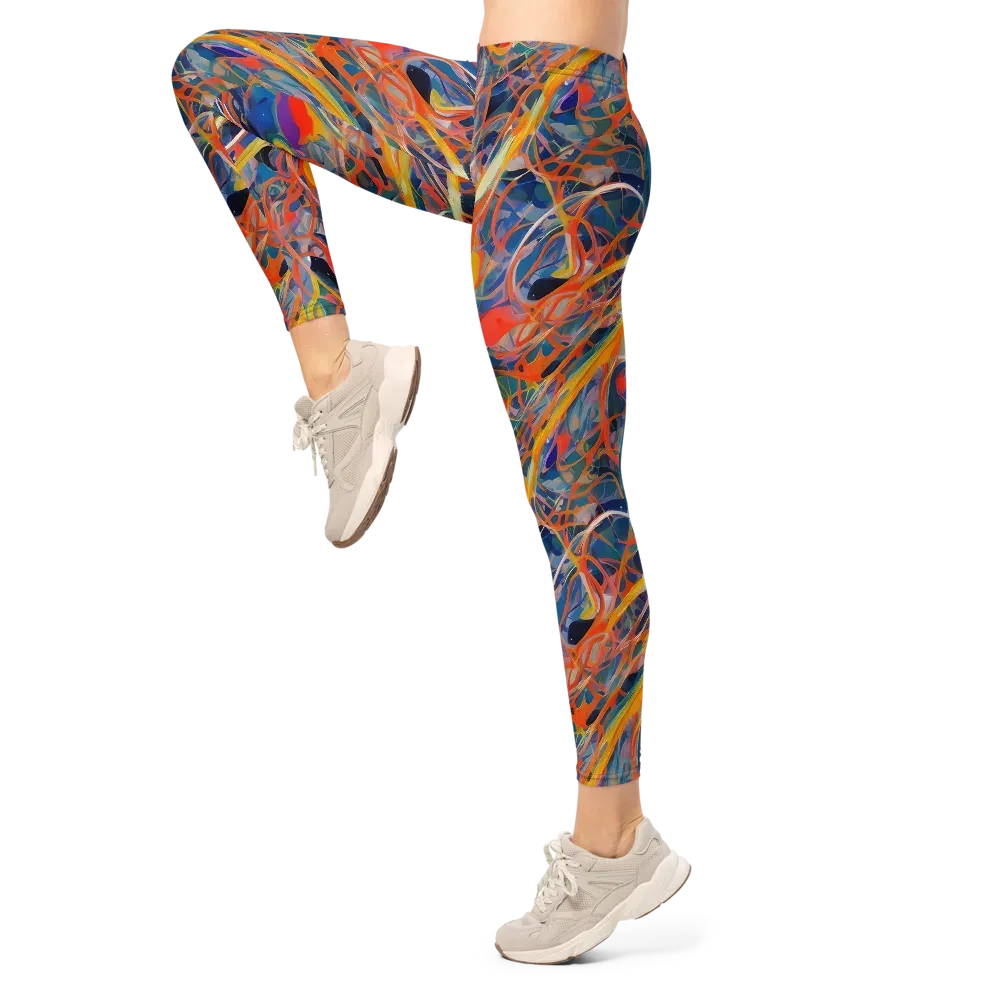 Vivid Tangle on Leggings — Left