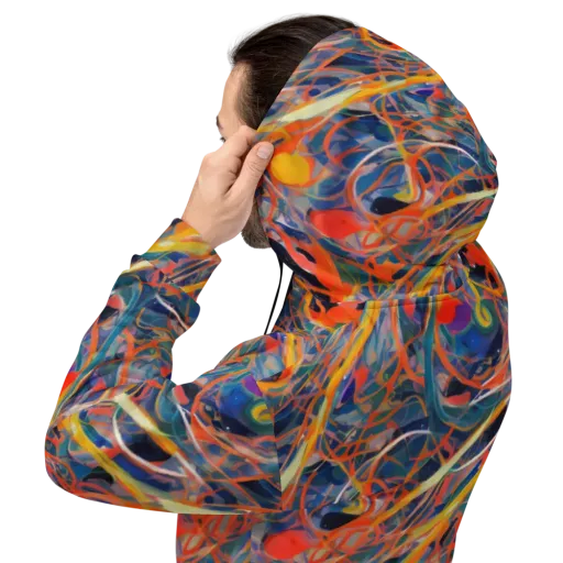 Vivid Tangle on a Hoodie