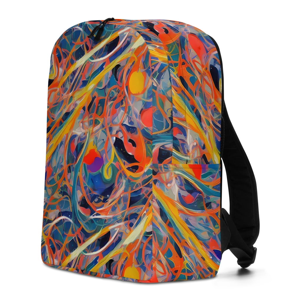 Vivid Tangle on Minimalist Backpack — Left