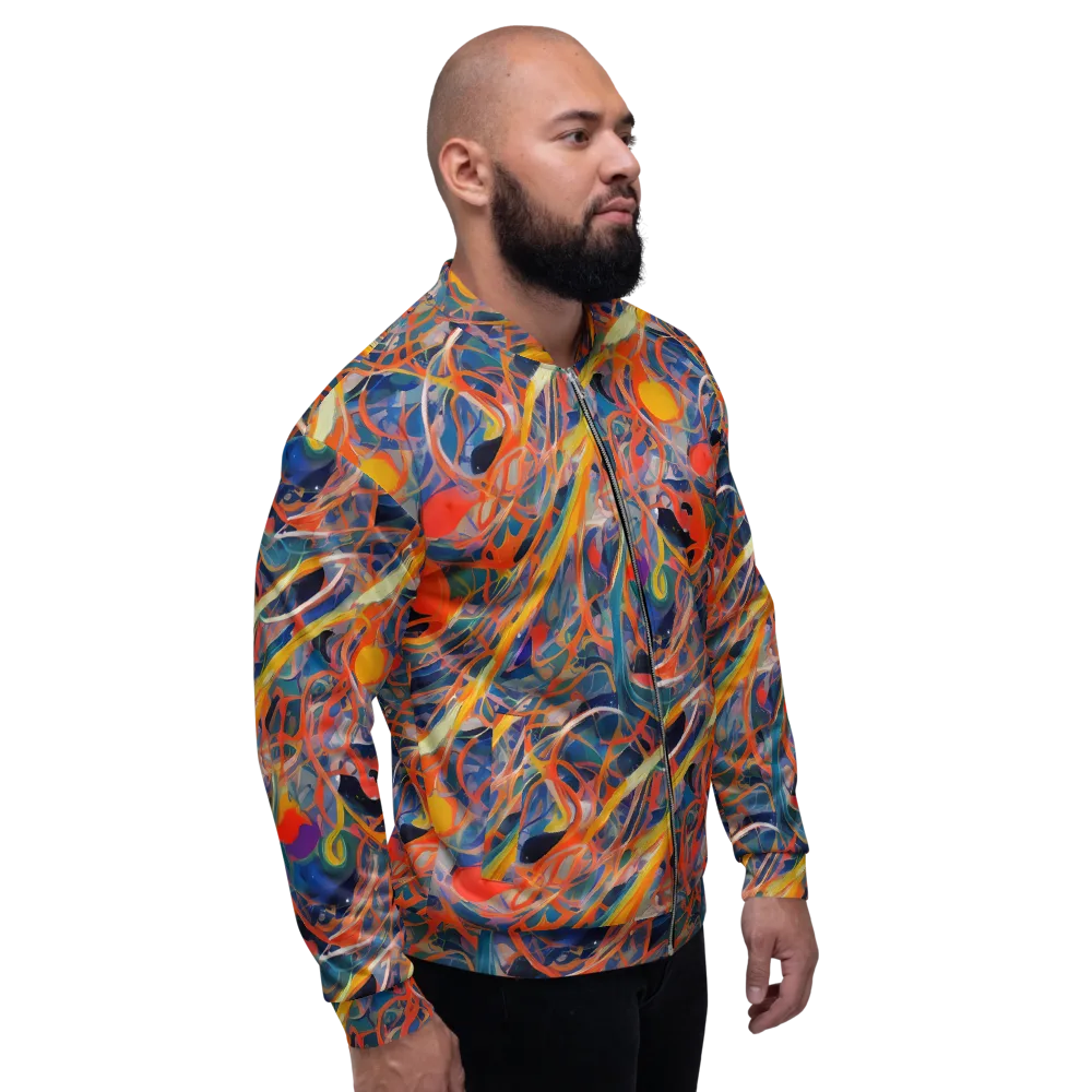 Vivid Tangle on Bomber Jacket — Right