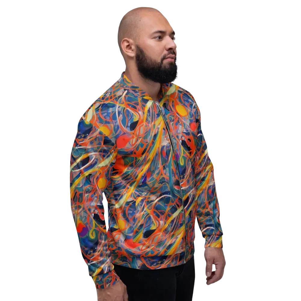 Vivid Tangle on Bomber Jacket — Right