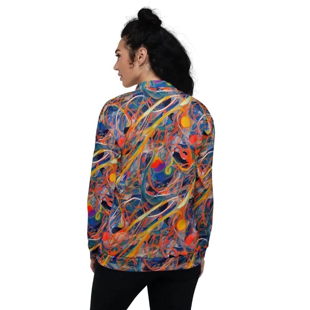Vivid Tangle on Bomber Jacket — Back