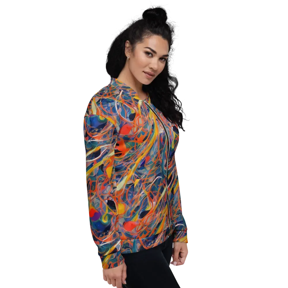 Vivid Tangle on Bomber Jacket — Right