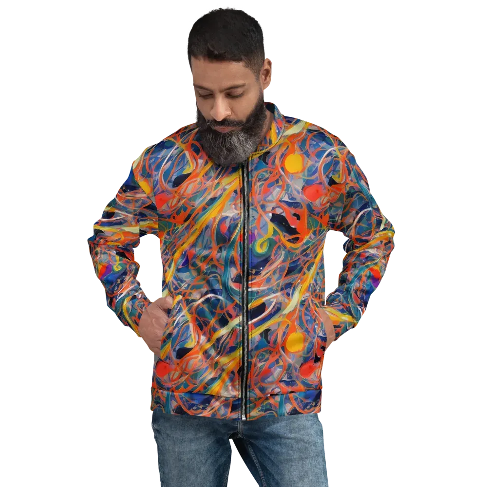 Vivid Tangle on Bomber Jacket — Front