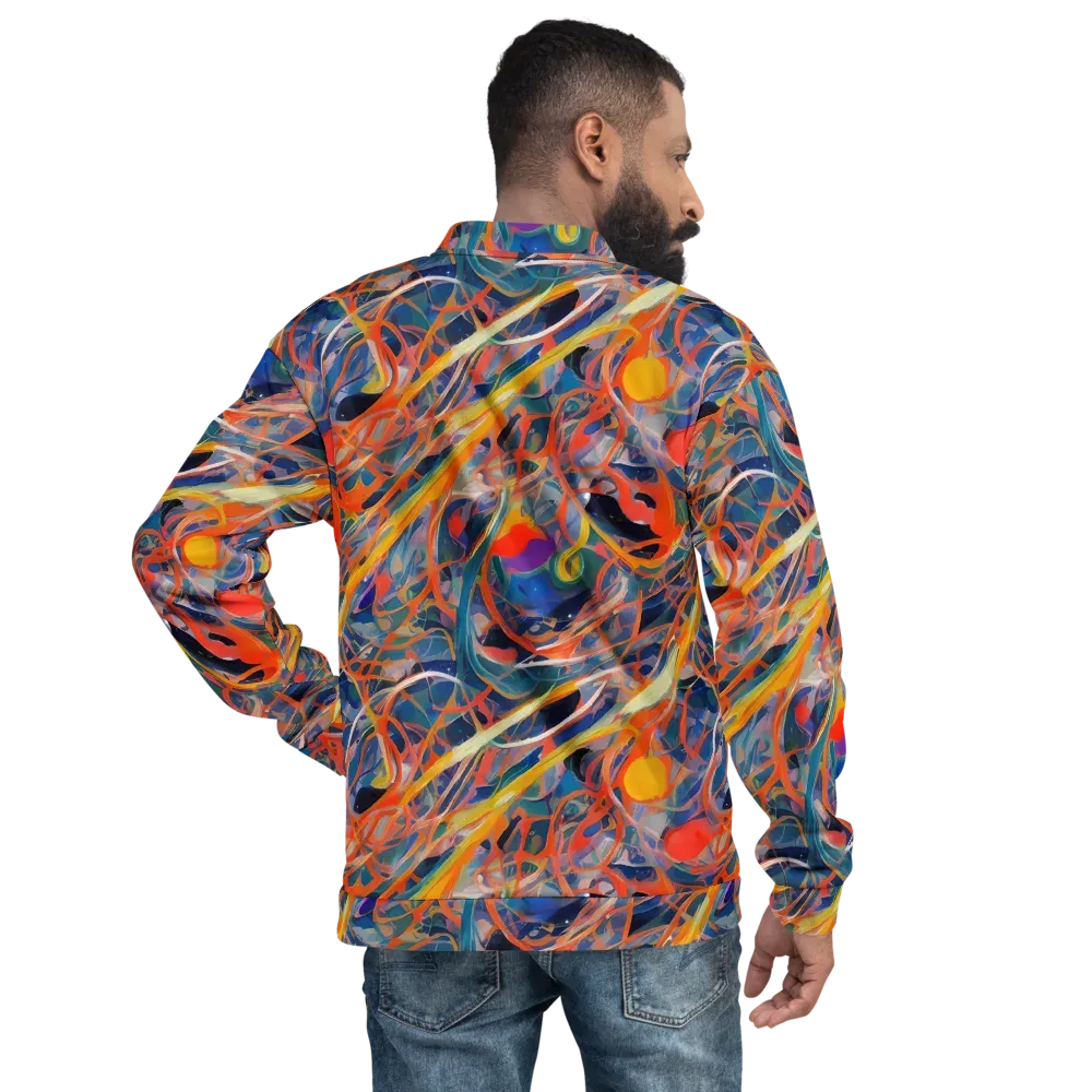 Vivid Tangle on Bomber Jacket — Back