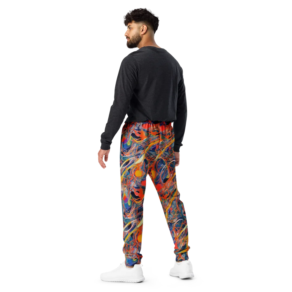 Vivid Tangle on Men's Joggers — Back