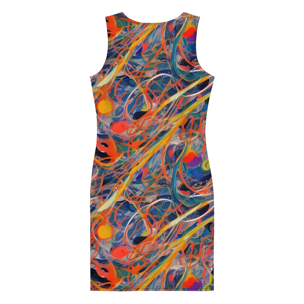 Vivid Tangle on Bodycon Dress — Back