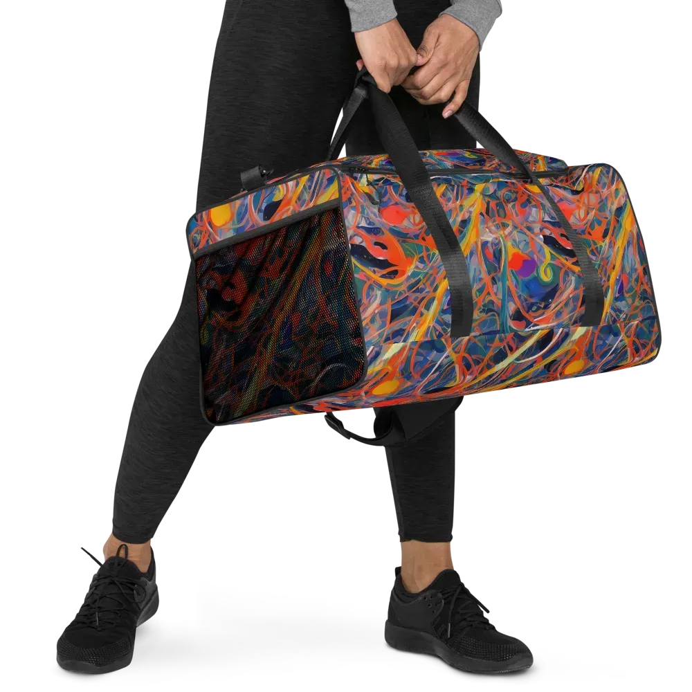 Vivid Tangle on Duffle Bag — Right Front