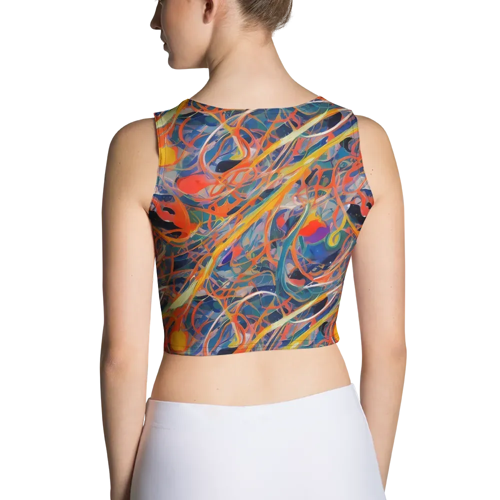 Vivid Tangle on Crop Top — Back