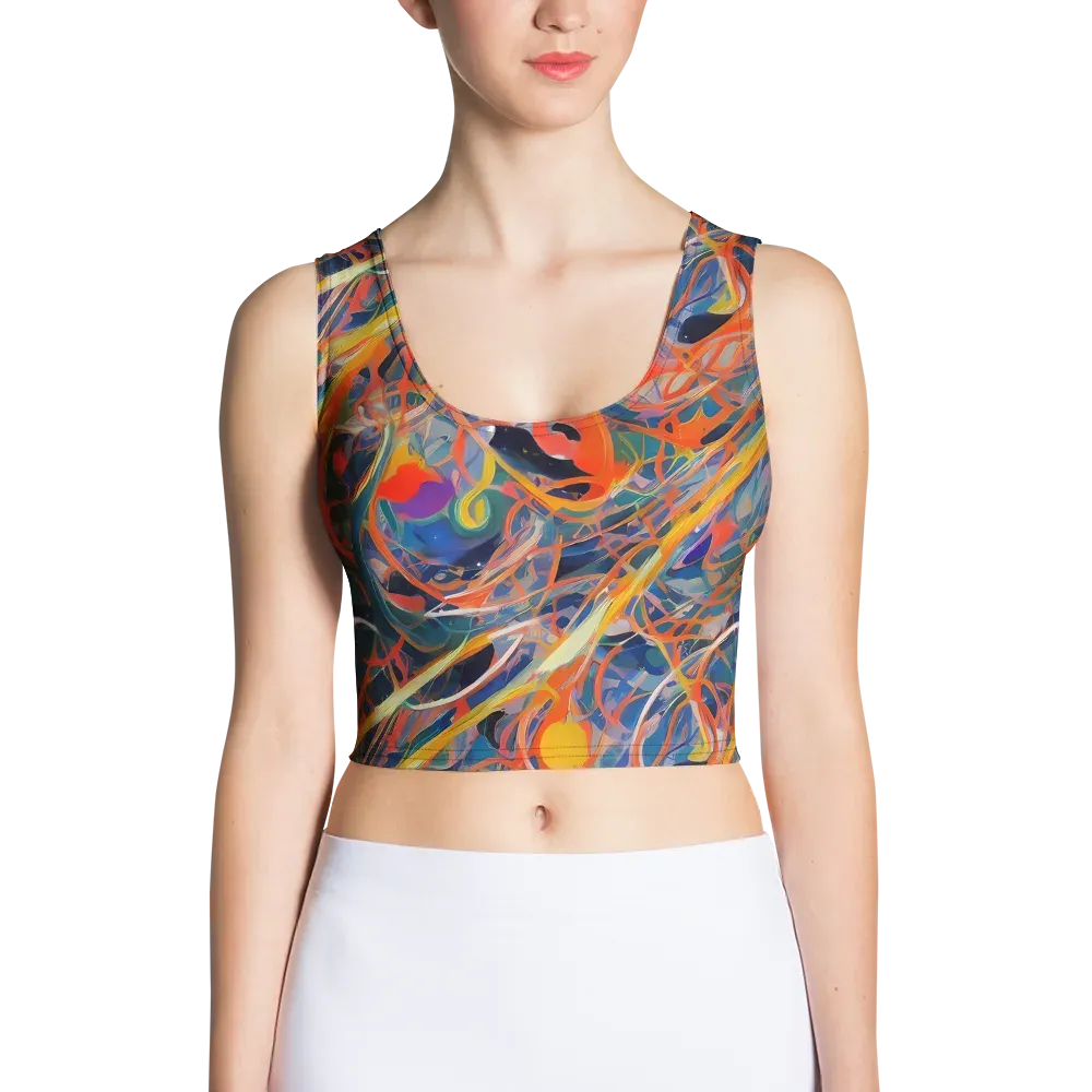 Vivid Tangle on Crop Top — Front