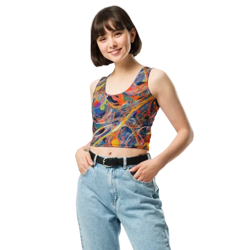 Vivid Tangle on a Crop Top