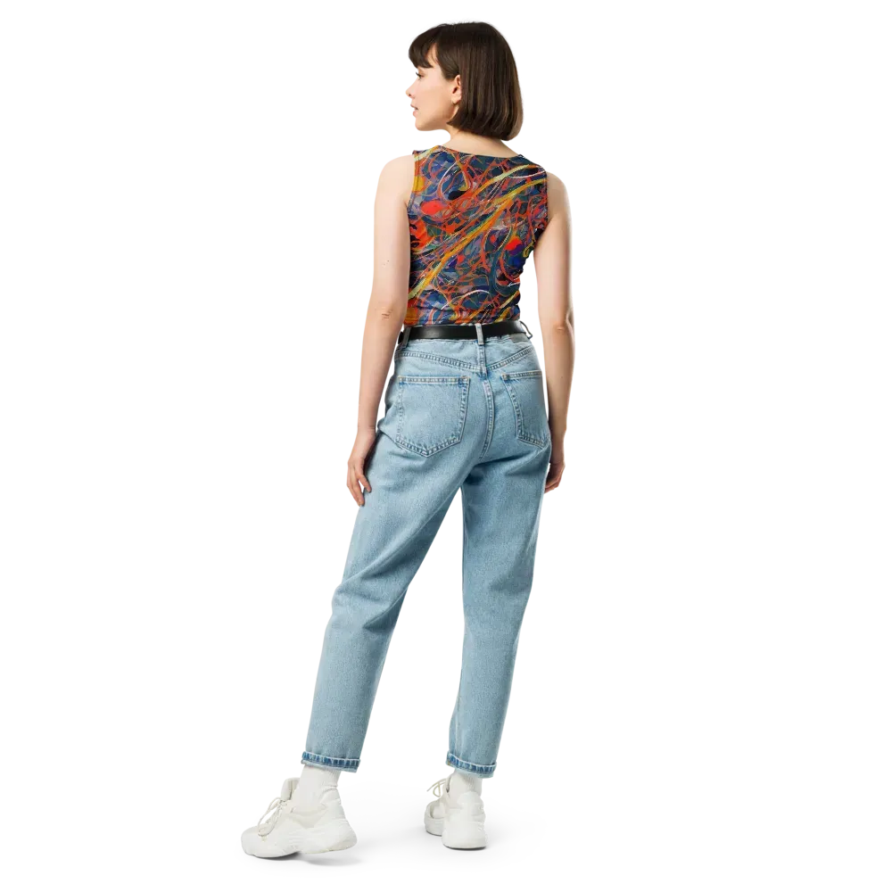 Vivid Tangle on Crop Top — Back