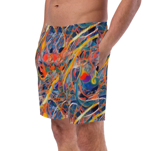 Vivid Tangle on a Swim Trunks