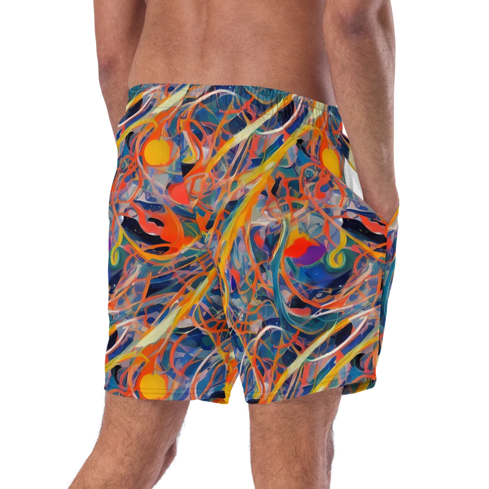 Vivid Tangle on Swim Trunks — Right Back