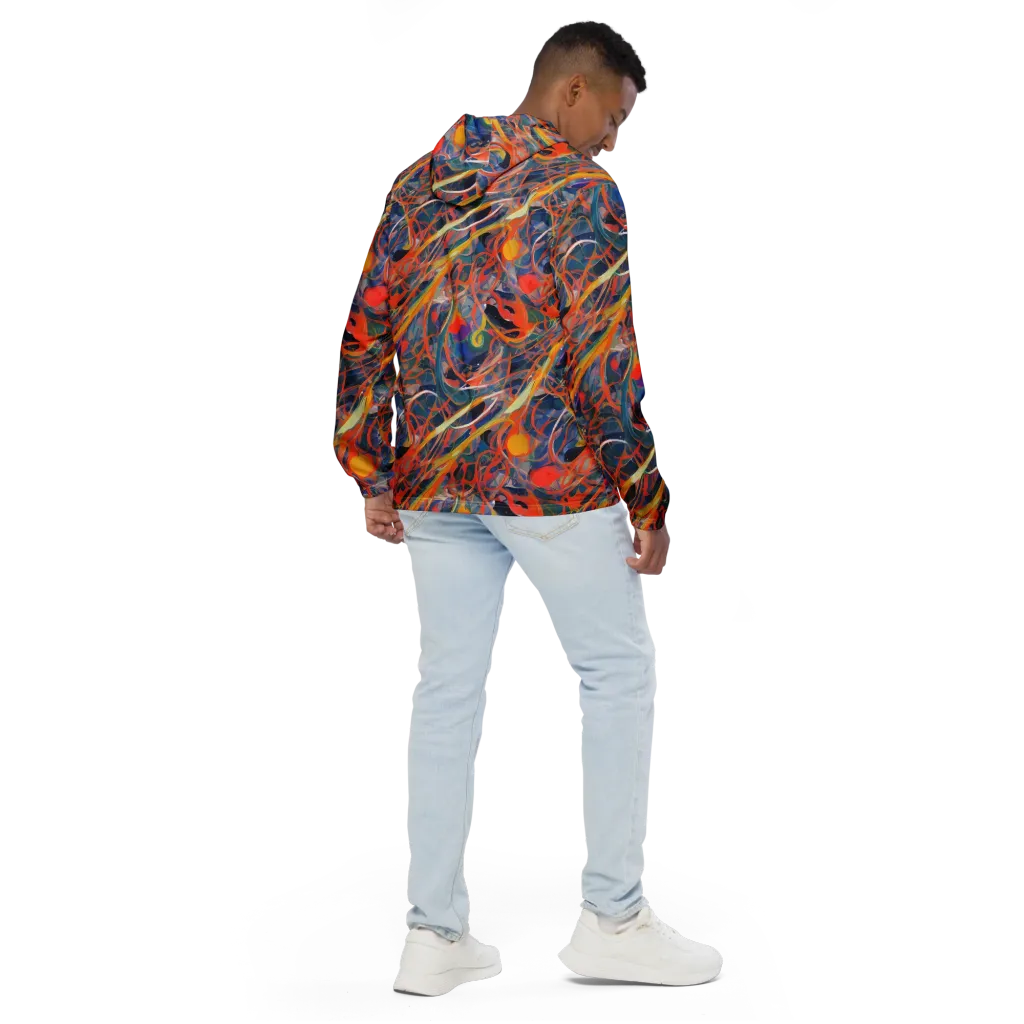 Vivid Tangle on Men's Windbreaker — Back