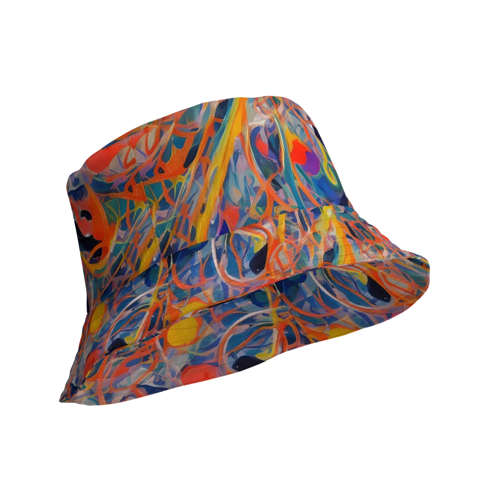 Vivid Tangle on Reversible Bucket Hat — Product details Outside