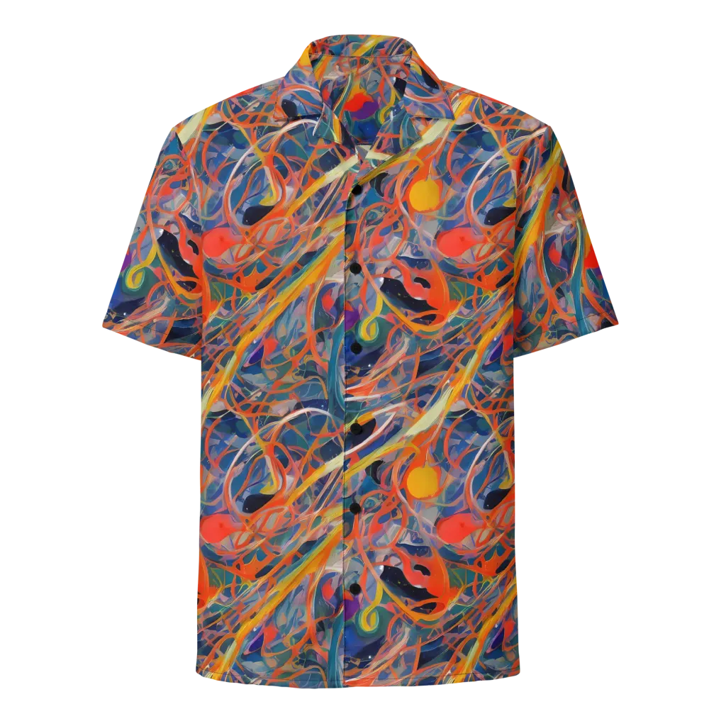 Vivid Tangle on Button Shirt — Front