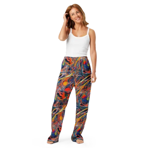 Vivid Tangle on a Women's Pajama Pants