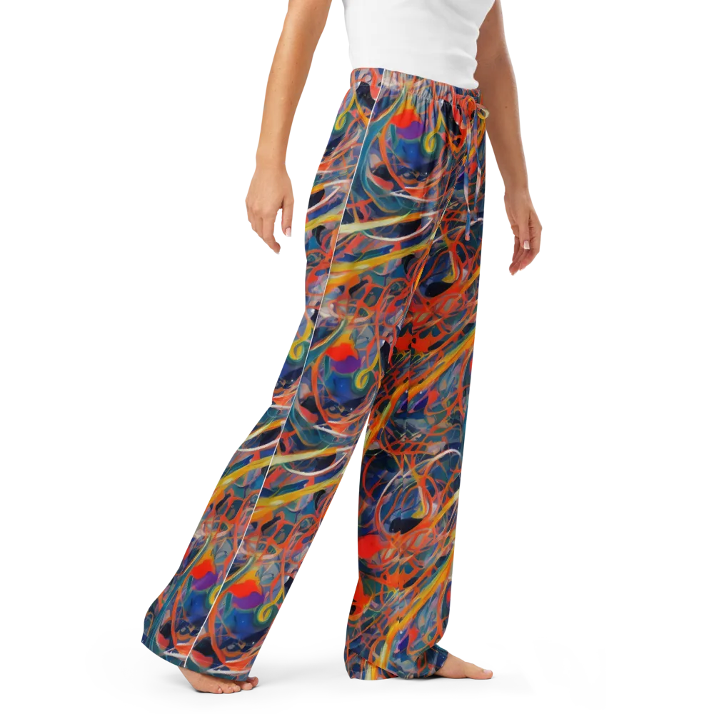 Vivid Tangle on Women's Pajama Pants — Right Front