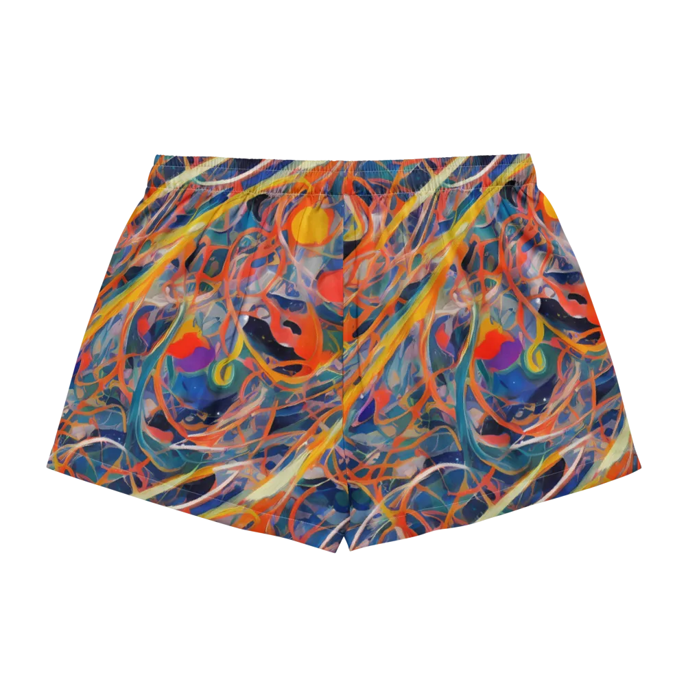 Vivid Tangle on Women's Pajama Shorts — Back