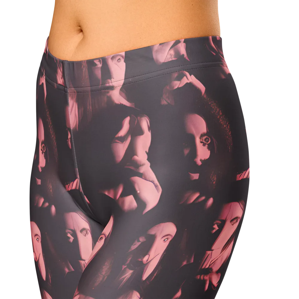 Portrait Whispers on Capri Leggings — Zoomed-in