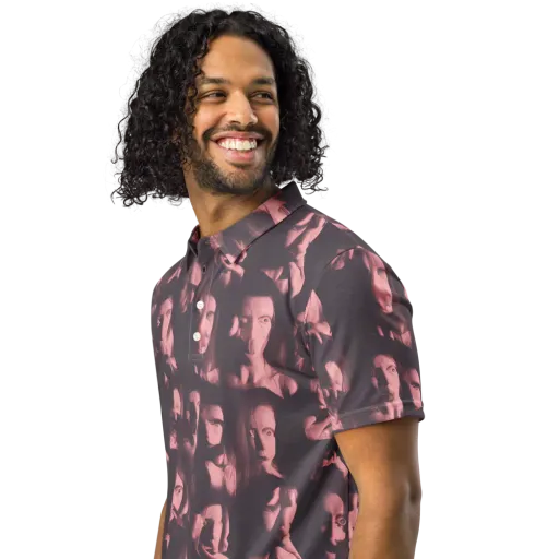 Portrait Whispers on a Men's Slim Fit Polo Shirt