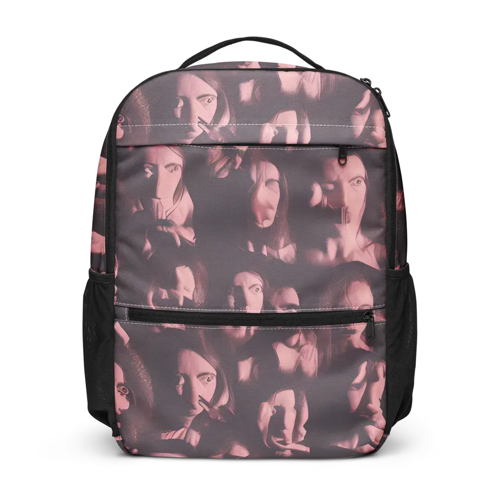 Portrait Whispers on Utility Backpack — Front
