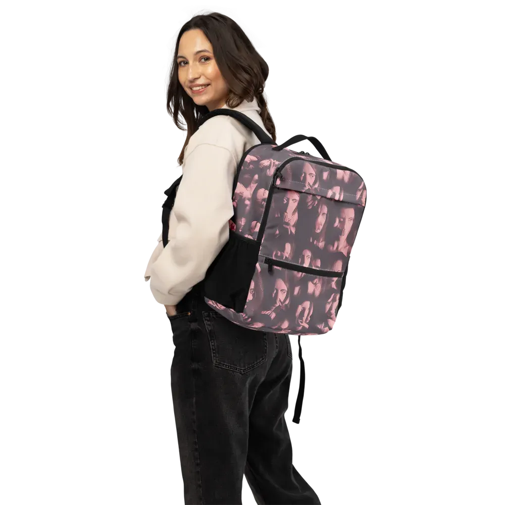 Portrait Whispers on Utility Backpack — Back