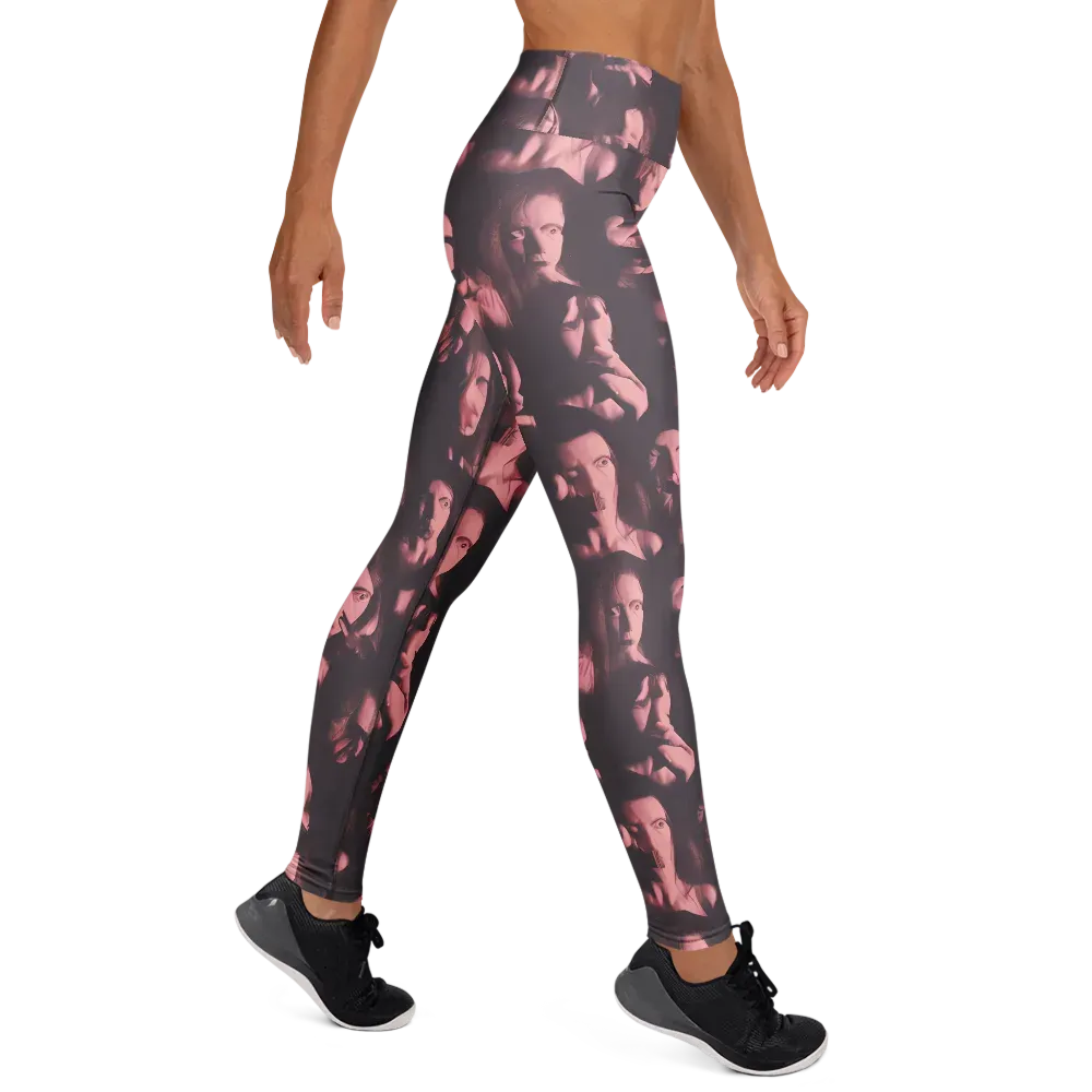 Portrait Whispers on Yoga Leggings — Right