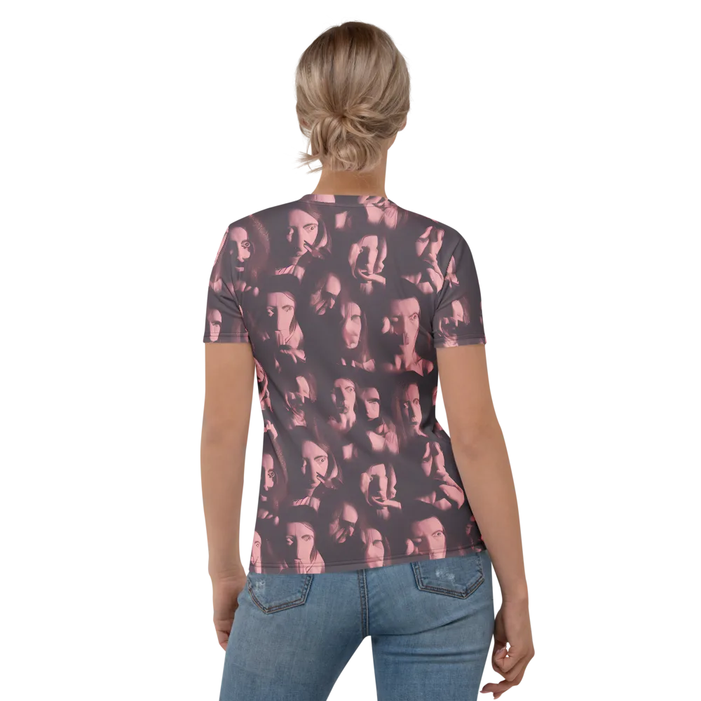 Portrait Whispers on Women's Crew Neck T-Shirt — Back