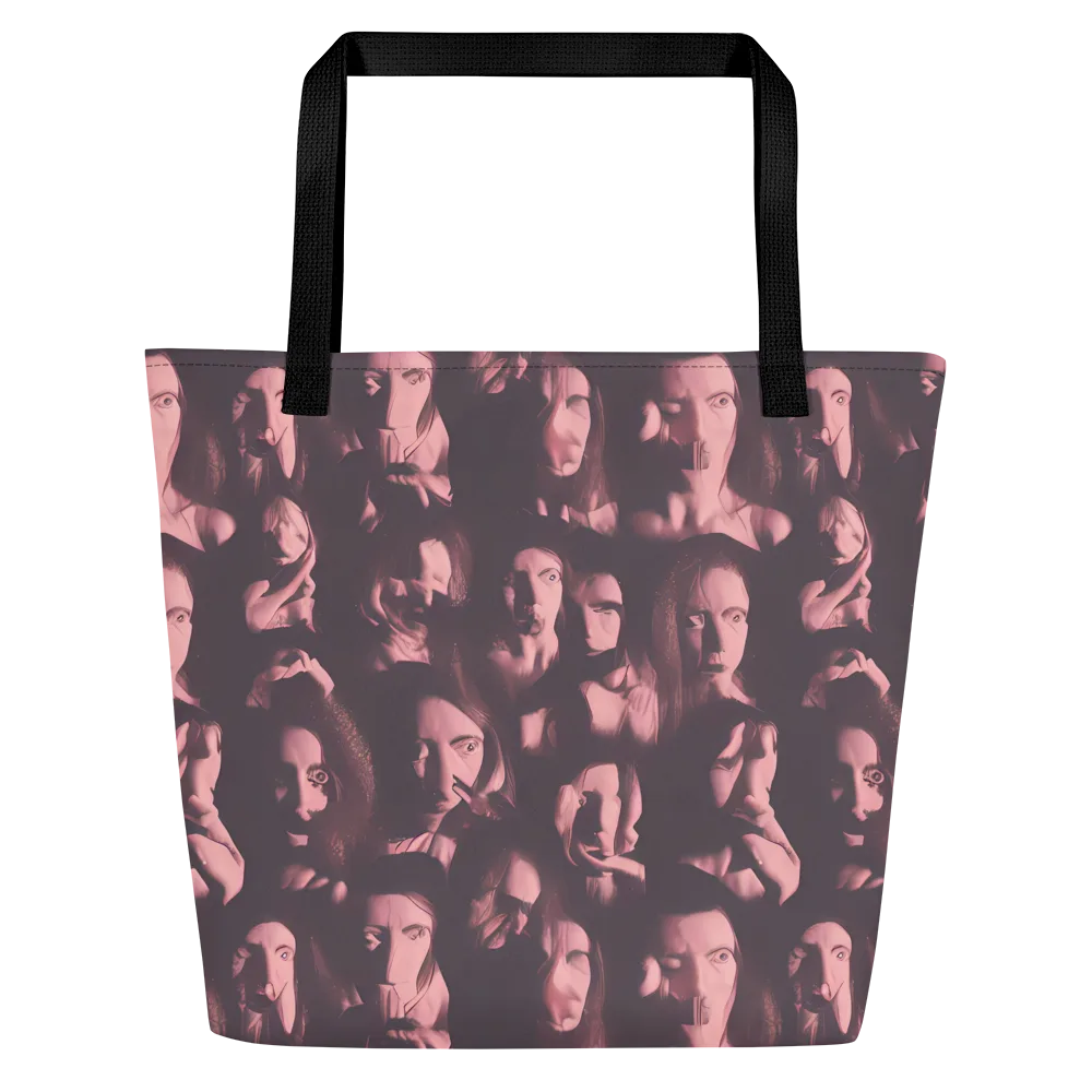 Portrait Whispers on Large Tote Bag W/ Pocket — Front