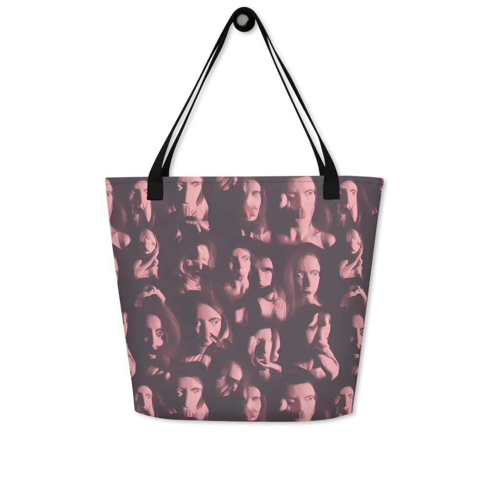 Portrait Whispers on Large Tote Bag W/ Pocket — Front