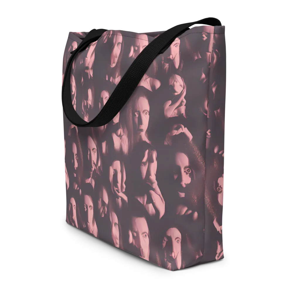 Portrait Whispers on Large Tote Bag W/ Pocket — Front