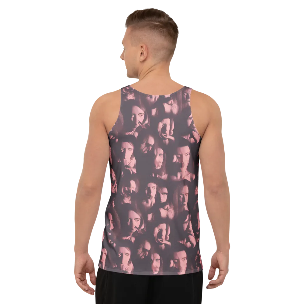 Portrait Whispers on Men's Tank Top — Back