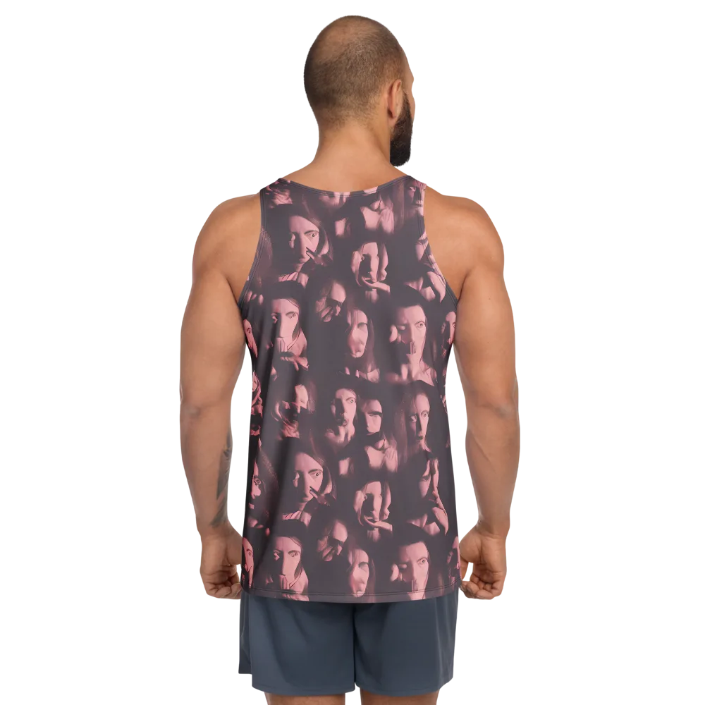 Portrait Whispers on Men's Tank Top — Back