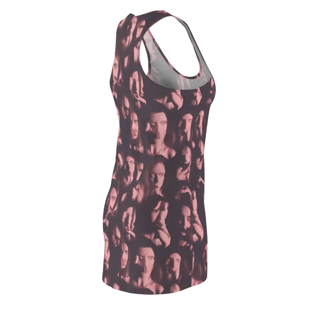 Portrait Whispers on Racerback Dress — Back Side