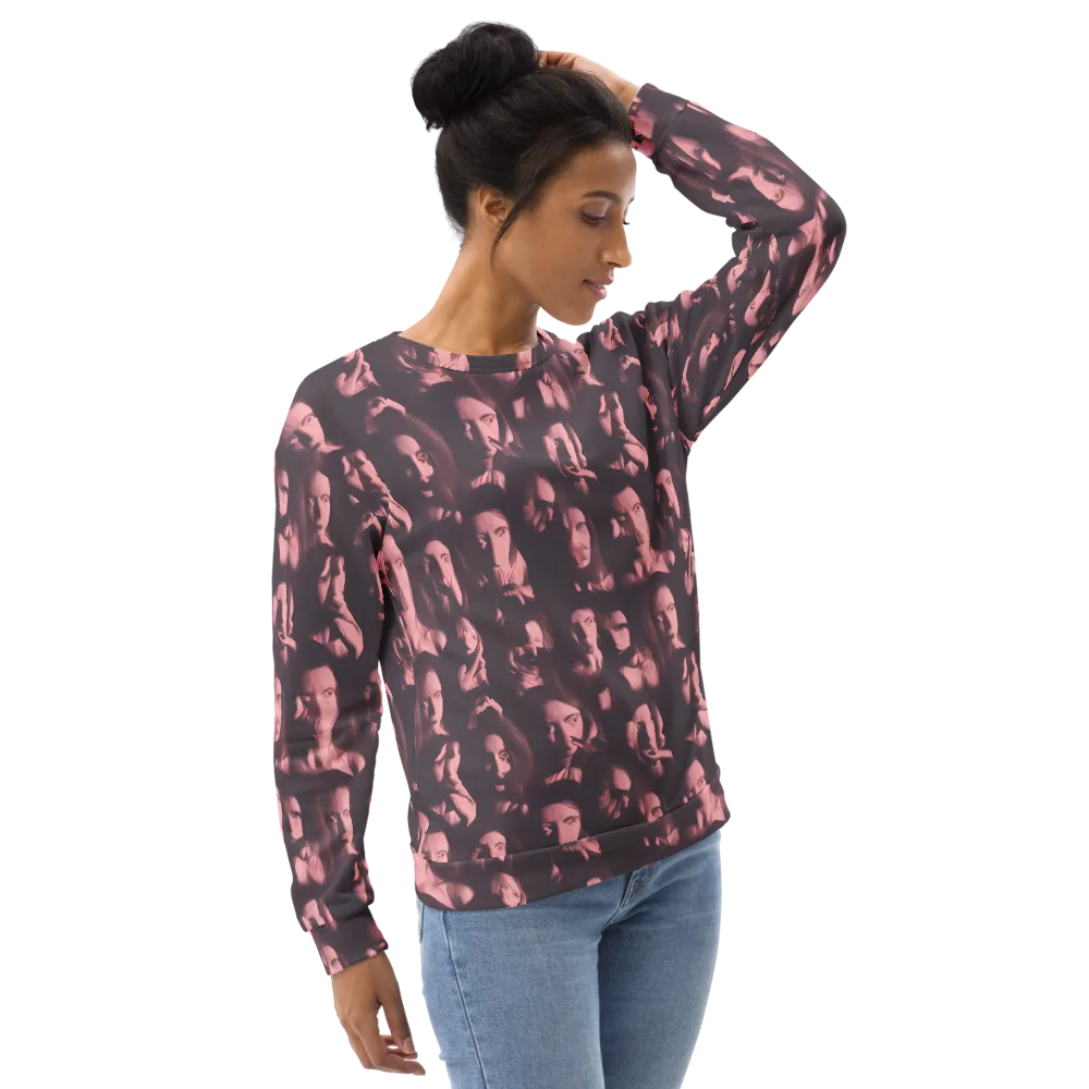Portrait Whispers on Sweatshirt — Right Front
