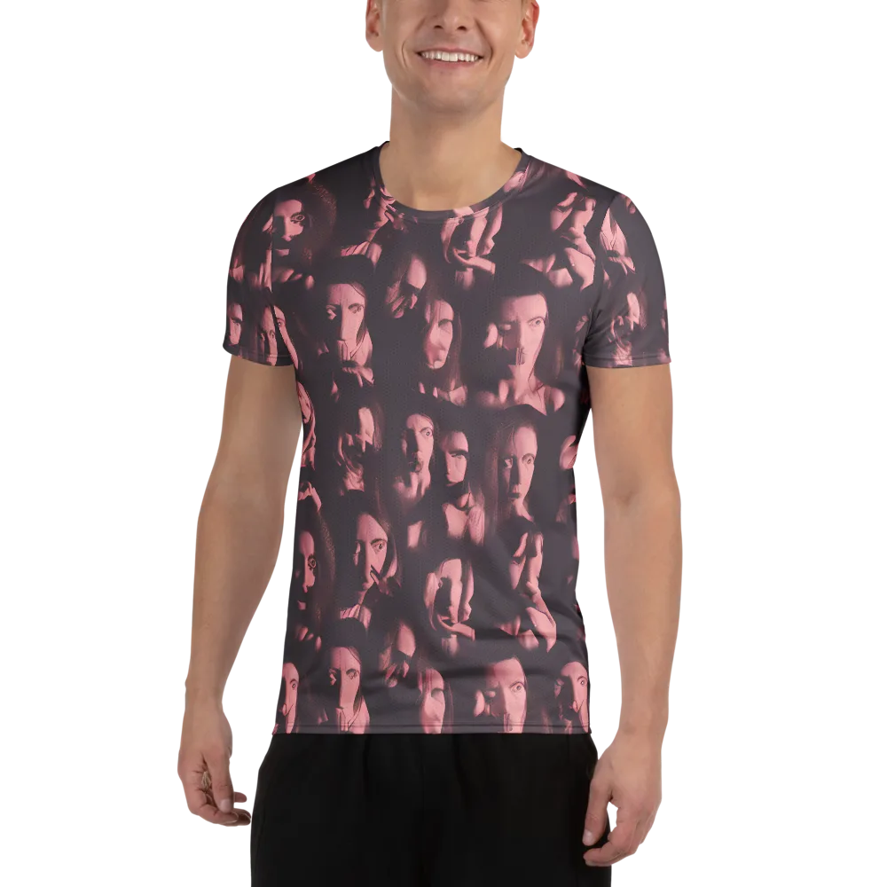 Portrait Whispers on Men's Athletic T-Shirt — Front