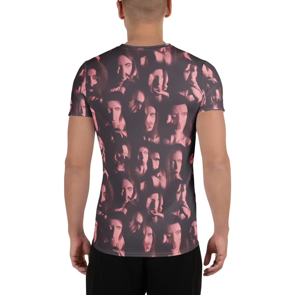 Portrait Whispers on Men's Athletic T-Shirt — Back