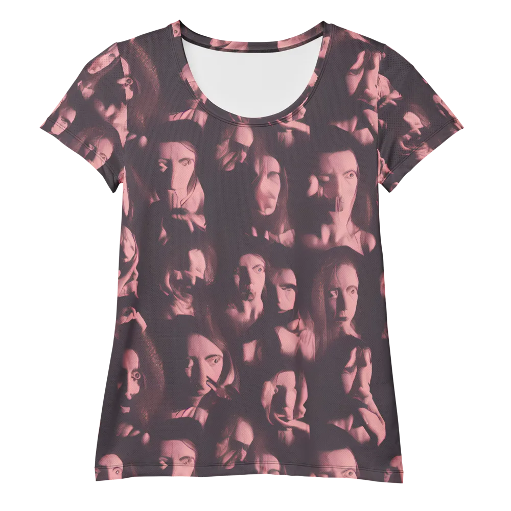 Portrait Whispers on Women's Athletic T-Shirt — Front