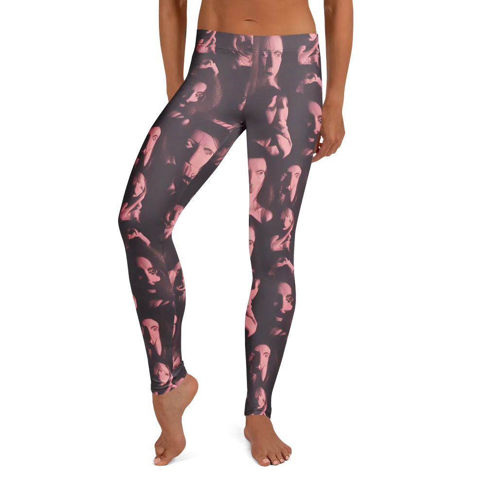 Portrait Whispers on Leggings — Front