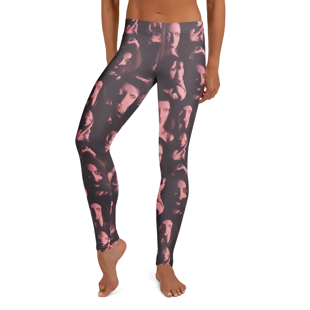 Portrait Whispers on Leggings — Front