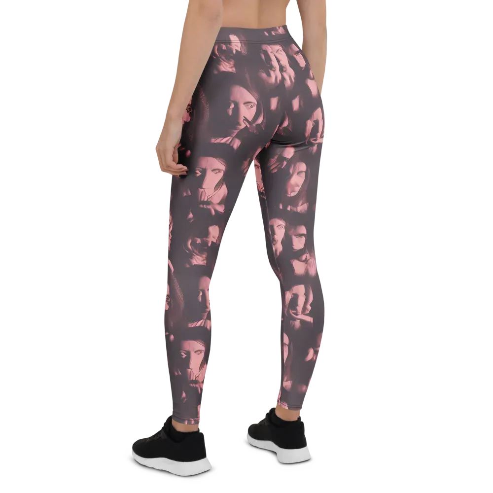 Portrait Whispers on Leggings — Back