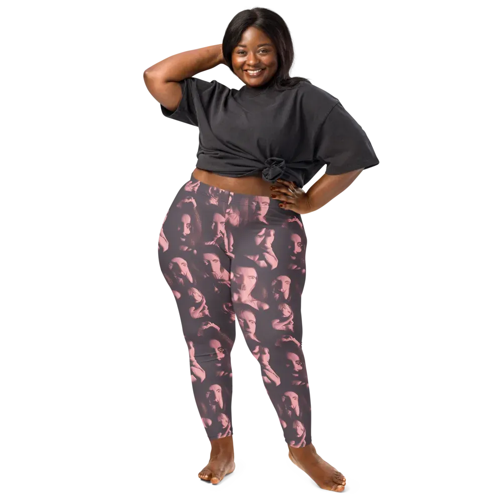 Portrait Whispers on Leggings — Front
