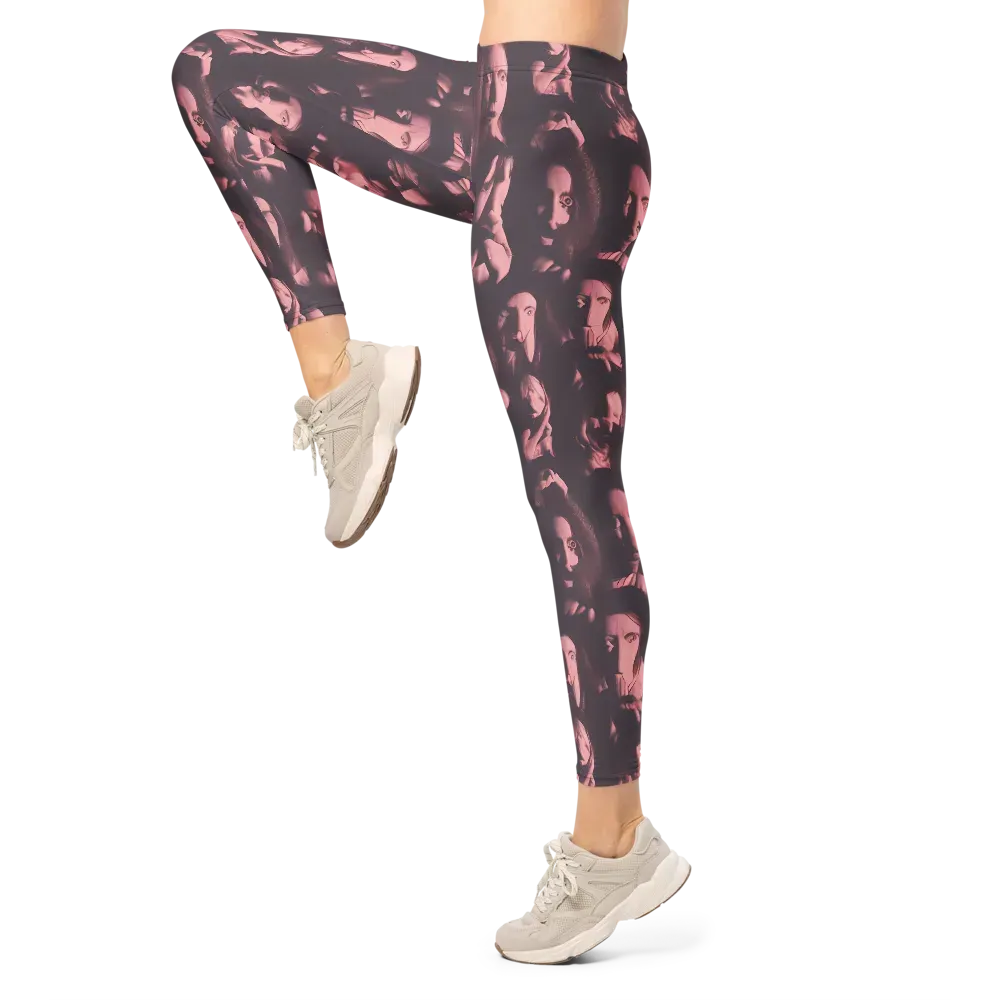 Portrait Whispers on Leggings — Left
