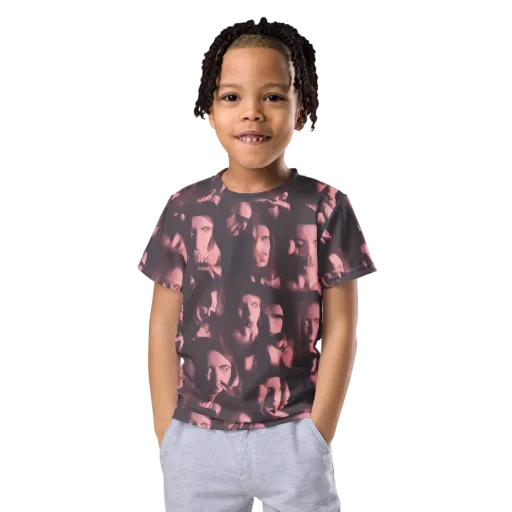 Portrait Whispers on a Kids Crew Neck T-Shirt